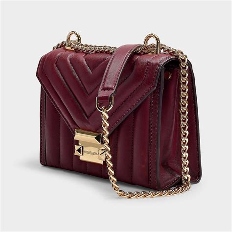 With Tags Michael Kors Oxblood Whitney Shoulder Bag 